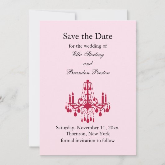 Grand Ballroom Save the Date (red) (Voorkant)
