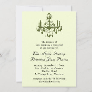 Grand Ballroom Wedding Invitation 2 (groen) Kaart