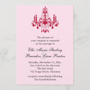 Grand Ballroom Wedding Invitation 2 (rood) Kaart