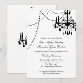 Grand Ballroom Wedding Invitation 3 (wit) Kaart (Voorkant / Achterkant)