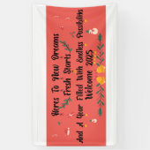 Grand Bannière du Nouvel An Heureux 2025 (Vertical)