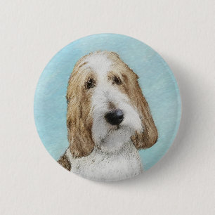 Grand Basset Griffon Vendeen - Oorspronkelijke hon Ronde Button 5,7 Cm