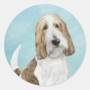 Grand Basset Griffon Vendeen - Oorspronkelijke hon Ronde Sticker