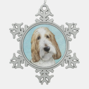 Grand Basset Griffon Vendeen - Oorspronkelijke hon Tin Sneeuwvlok Ornament