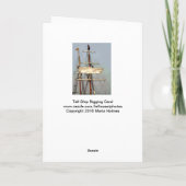 Grand bateau Seamen Furent les voiles Carte d'anni (Dos)