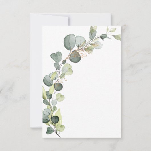 Grand bébé Douche verdure Eucalyptus Invitations (Dos)