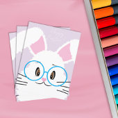 Grand Blanc Bunny Face Bonne Carte de Pâques