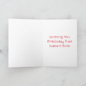 Grand Blanc Noël Funny Doux laide Carte rouge (Intérieur)