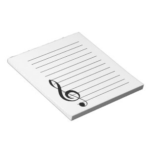 Grand Bloc-notes musicale Clé Treble