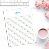 Grand Bloc-notes personnalisé avec arc-en-ciel