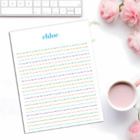 Grand Bloc-notes personnalisé avec arc-en-ciel