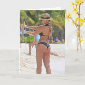 GRAND BOOTY MAIS G-STRING BEACH FILLE CARTE D'ANNI (Fleur jaune)