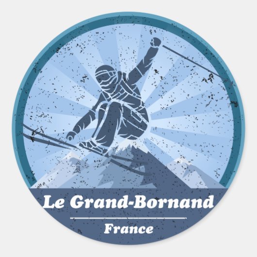 Grand-Bornand Skier - Sticker (Voorkant)