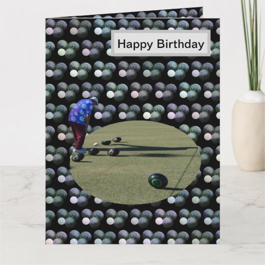 Grand Bowles de pelouse, carte d'anniversaire, (Devant)