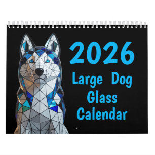 Grand calendrier en verre pour chien