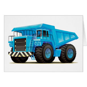 Grand camion à benne basculante bleu