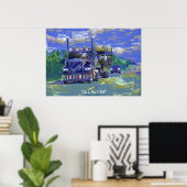 Grand Camion Conduite Autoroute Transport Affiche  (Bureau à domicile)