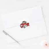Grand Camion Rouge - Stickers (Enveloppe)
