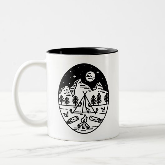 Grand Camping extérieur Mug (Gauche)