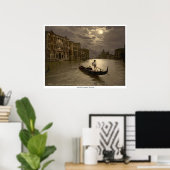 Grand Canal by moonlight, Venetië, Italië Poster (Thuiskantoor)