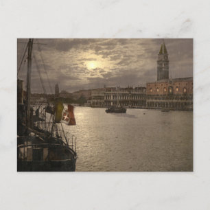 Grand Canal door Moonlight I, Venetië, Italië Briefkaart