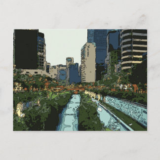 Grand Canal Evening in Hong Kong City Briefkaart
