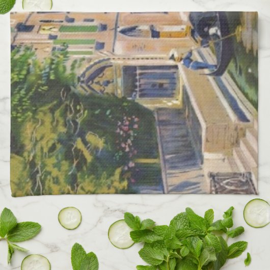  Grand Canal Gondolas Venice Italië Reis Theedoek (Gevouwen)