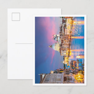 Grand Canal in Venetië, Italië met Santa Maria Briefkaart