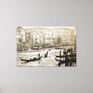 GRAND CANAL vintage en toile étirée