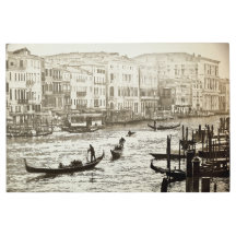 GRAND CANAL vintage Métal Art