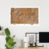 Grand Canyon and Vicinity Map 1962 Poster (Thuiskantoor)