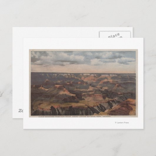 Grand Canyon, Arizona - Cloud Shadows uit Hopi 2 Briefkaart (Voorkant / Achterkant)