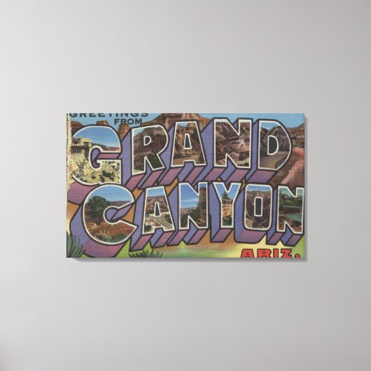 Grand Canyon, Arizona - Grote letterscènes Canvas Afdruk (Voorkant)