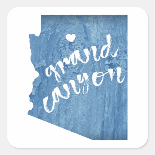 Grand Canyon Arizona houtnerf Vierkante Sticker (Voorkant)