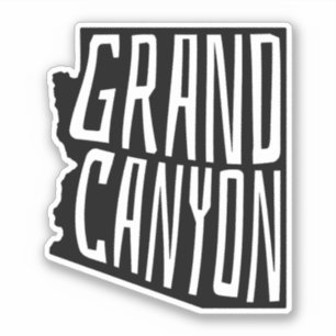 Grand Canyon, Arizona State Outline - Verenigde St Sticker