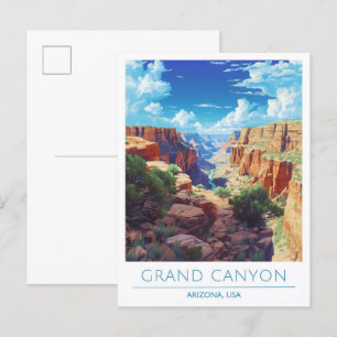 Grand Canyon Arizona Verenigde Staten Vintage Trav Briefkaart