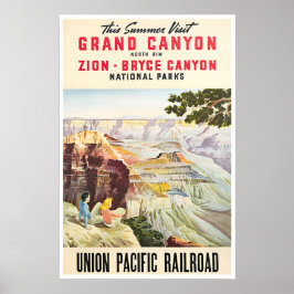 Grand Canyon Art Nationale Parken Poster Unie
