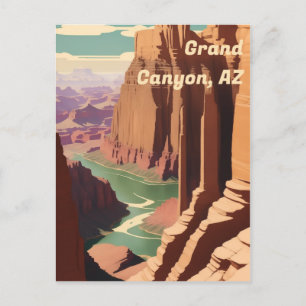Grand Canyon, AZ Art Deco  Briefkaart