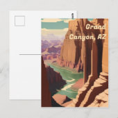 Grand Canyon, AZ Art Déco Carte Postale Vintage (Devant / Derrière)