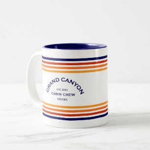 Grand Canyon Cabin Club Custom Crest Park Stripe Tweekleurige Koffiemok