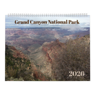 Grand Canyon Calendrier Photo 2026 de 12 Mois