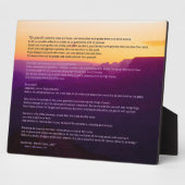 Grand Canyon Desiderata Plaque Fotoplaat (Zijkant)