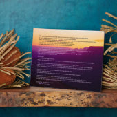 Grand Canyon Desiderata Plaque Fotoplaat (Zijkant)