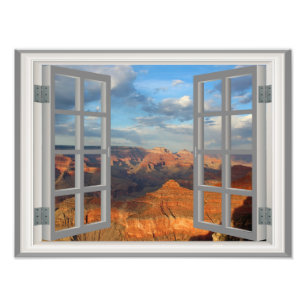 Grand Canyon Fake Faux Window Uitzicht Verenigde S Foto Afdruk