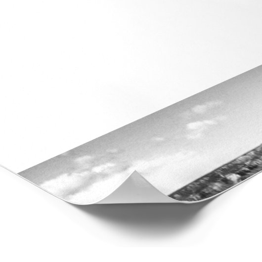 Grand Canyon Horizon Zwart-wit Fotografie Poster (Hoek)