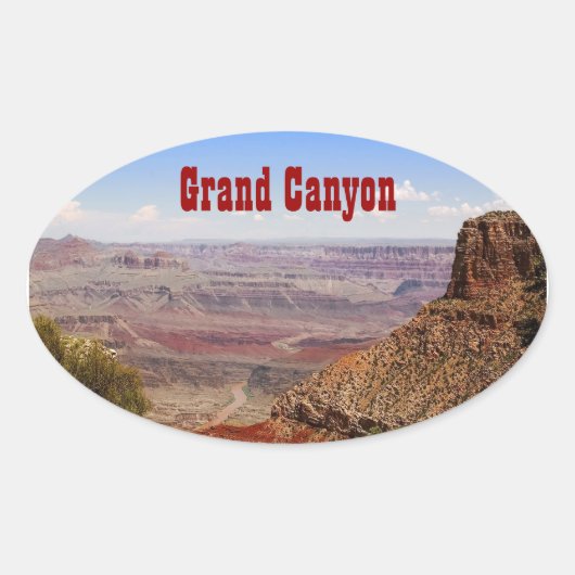 Grand Canyon Moran Pt. Ovale Sticker (Voorkant)