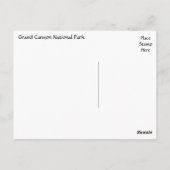 Grand Canyon National Park Arizona Carte postale (Dos)