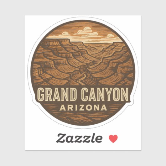 Grand Canyon National Park Arizona Vinyl Sticker (Feuille)