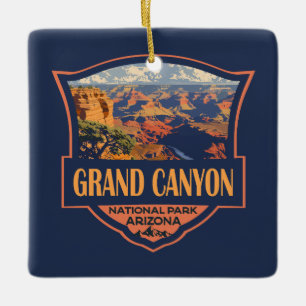 Grand Canyon National Park Illustratie Reiskunst Keramisch Ornament
