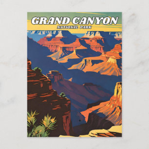 Grand Canyon National Park illustratie retro Deco Briefkaart